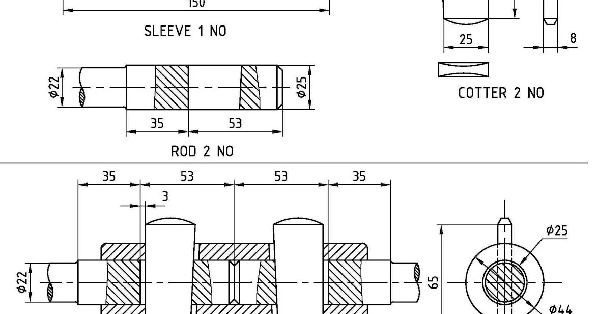 Bonded Sleeves Dimension Drawings