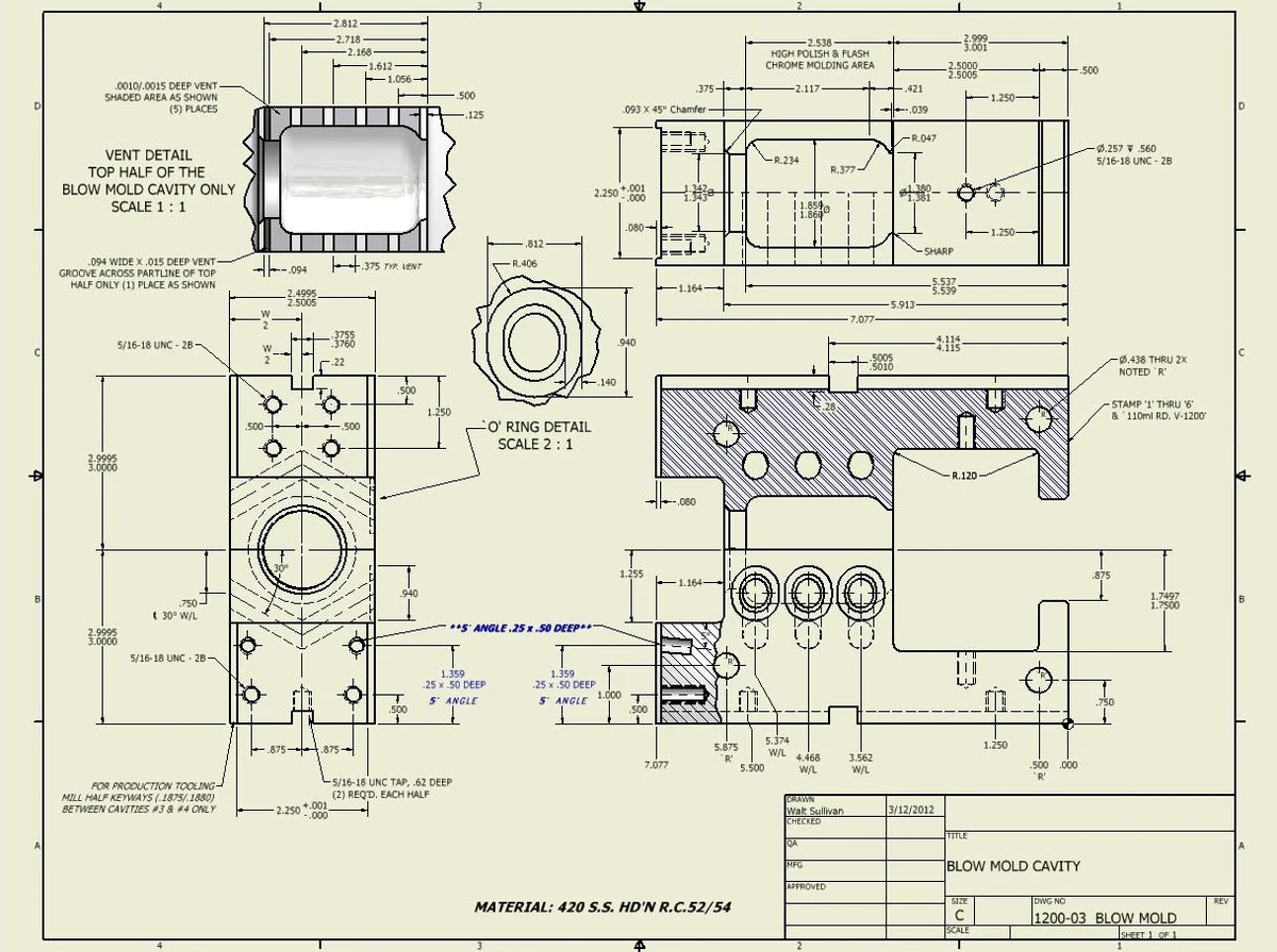 Custom Plastic Moulded Components Dimension Drawings