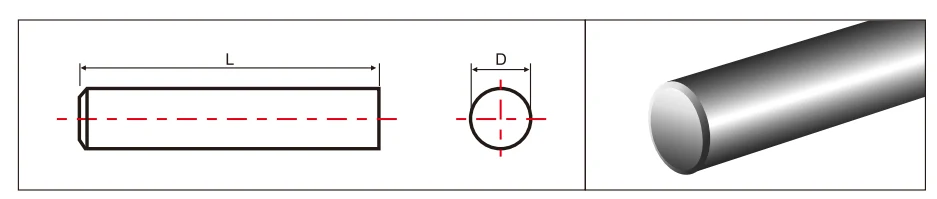 Cut-to-Length Epoxy Rods Dimension Drawings