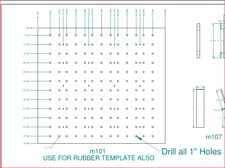 EPDM Rubber Sheets Dimension Drawings