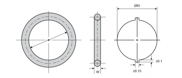HNBR O-Rings Dimension Drawings