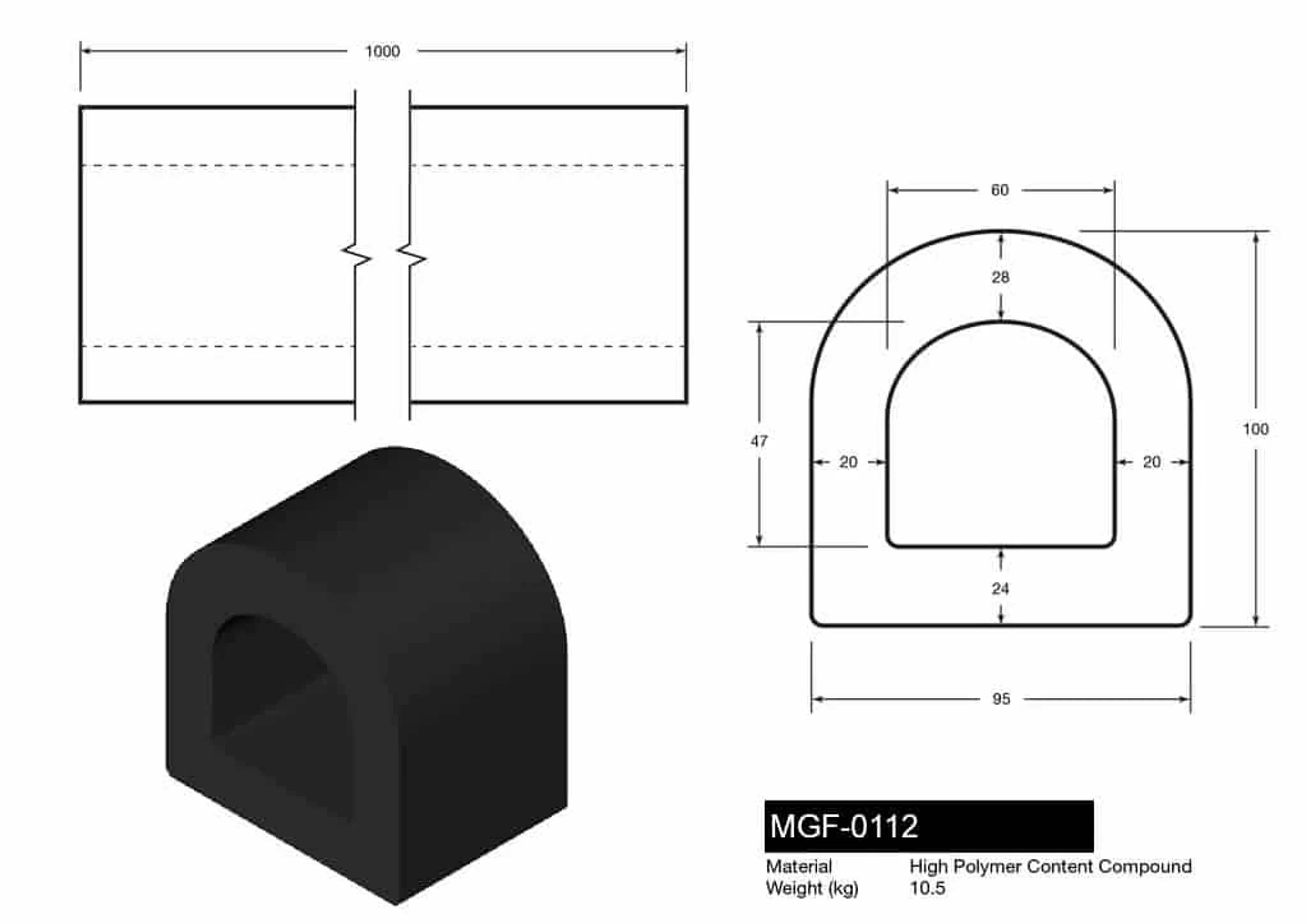 Natural Rubber Sheets Dimension Drawings