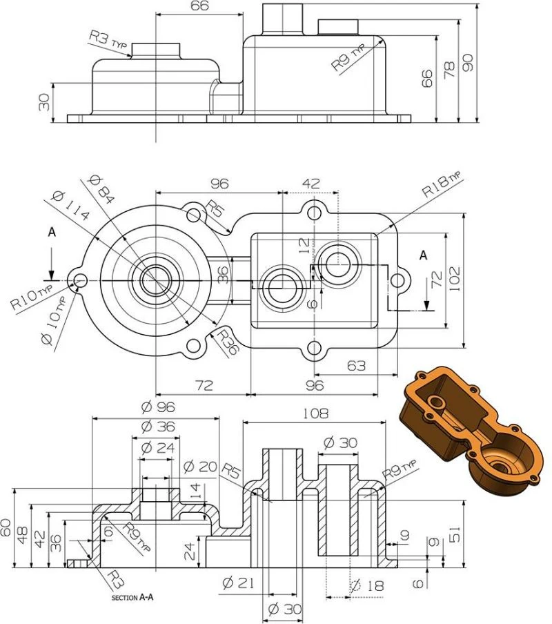 Plastic Housings Dimension Drawings