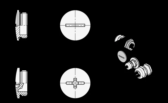 Plastic Plugs Dimension Drawings