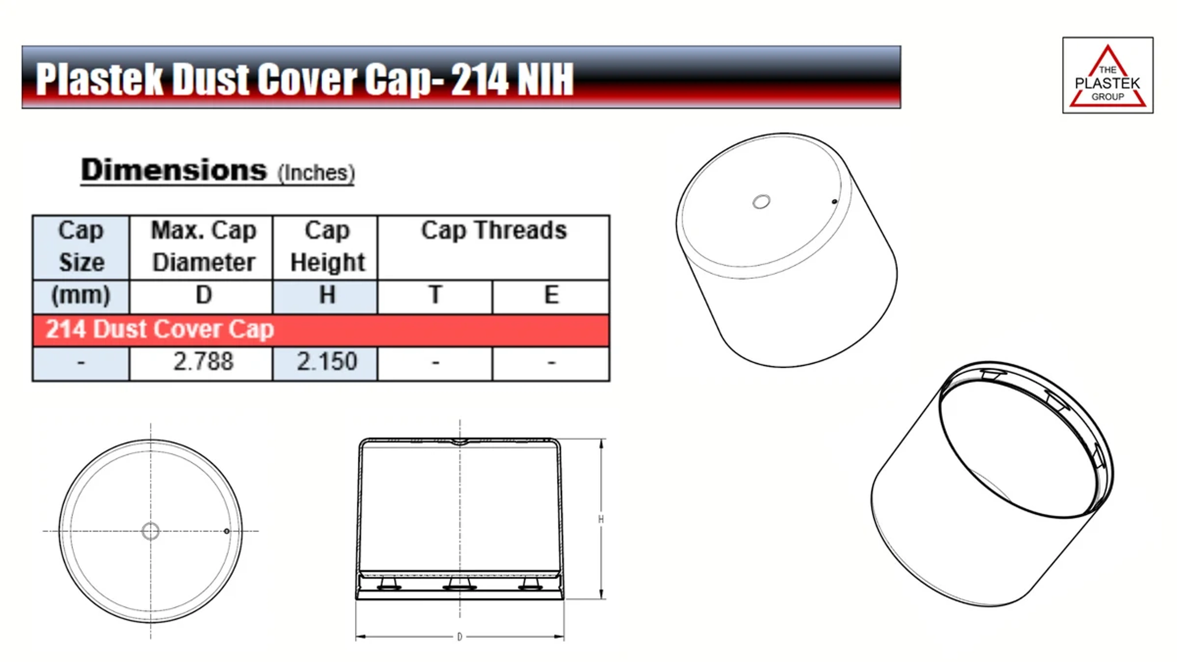 Protective Covers & Caps Dimension Drawings