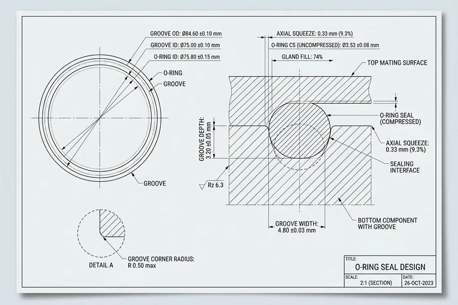 Silicone Seals Dimension Drawings