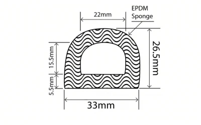 Sponge Rubber Profiles Dimension Drawings
