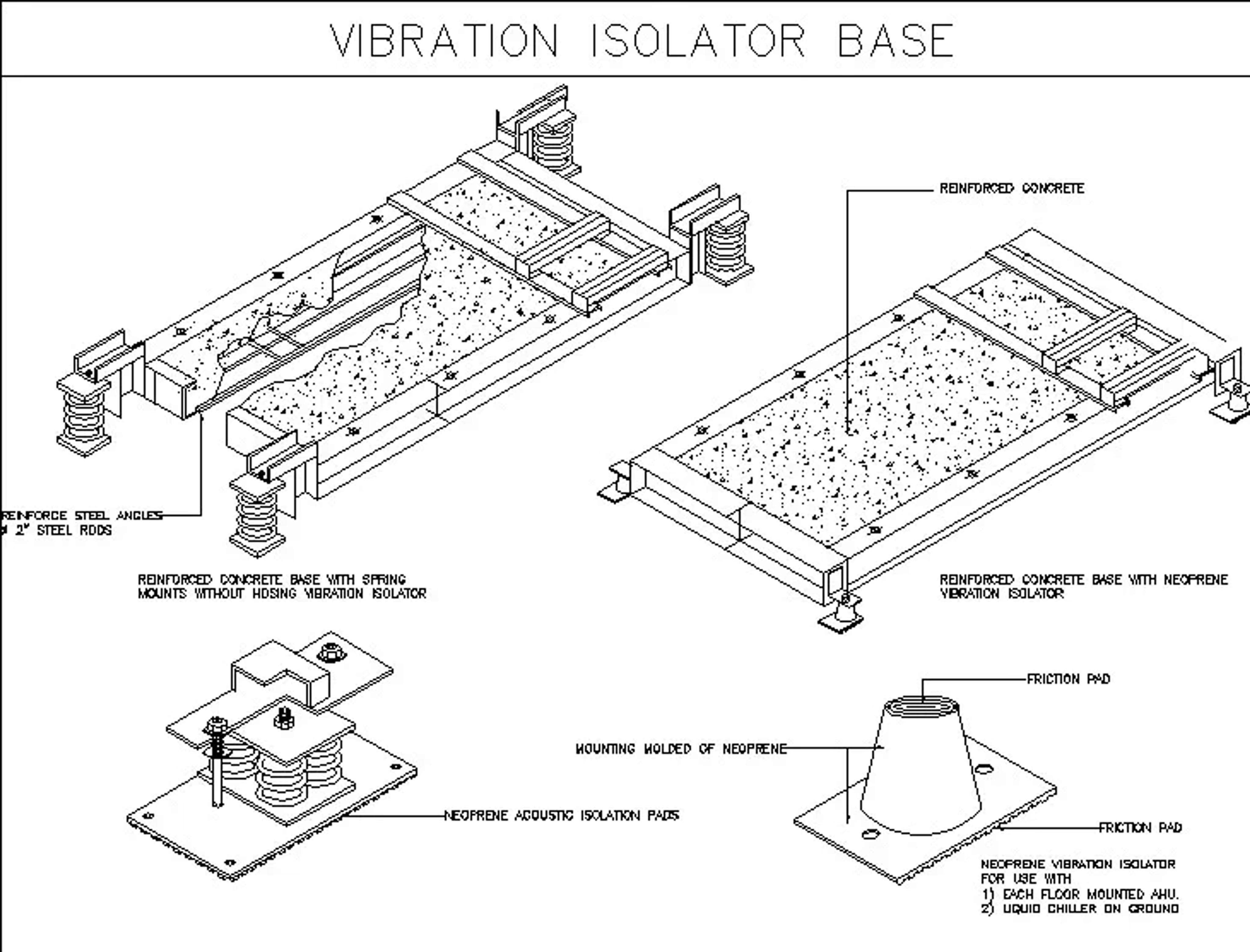 Vibration-Isolation Components Dimension Drawings