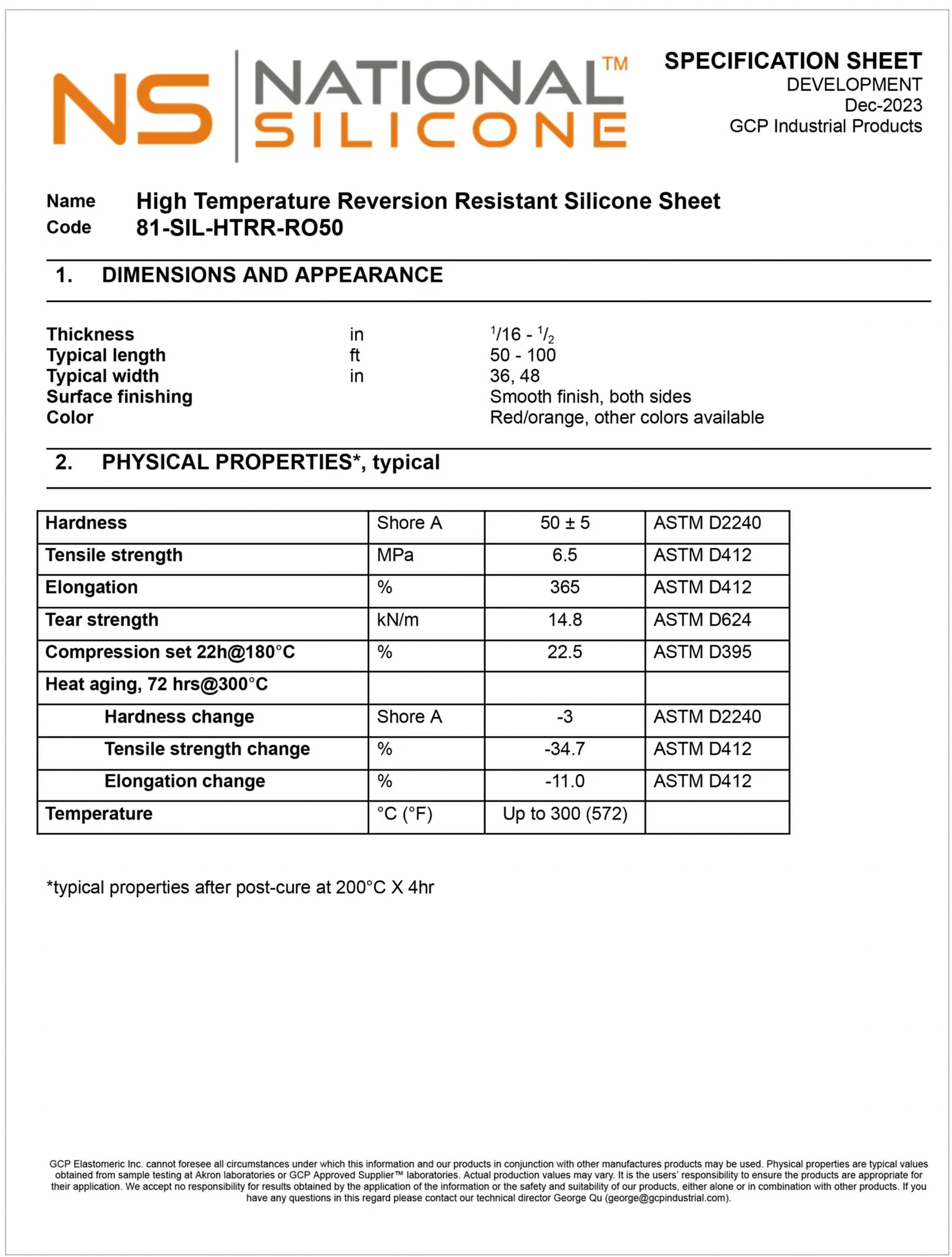 High-Temperature Silicone Sheets Polymer Matrix & Formulation